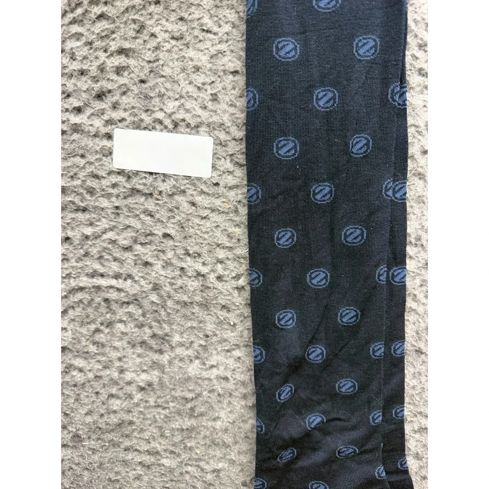 NWT Ermenegildo Zegna Z Norda Allover Knee Socks Midnight Blue One Size Unisex